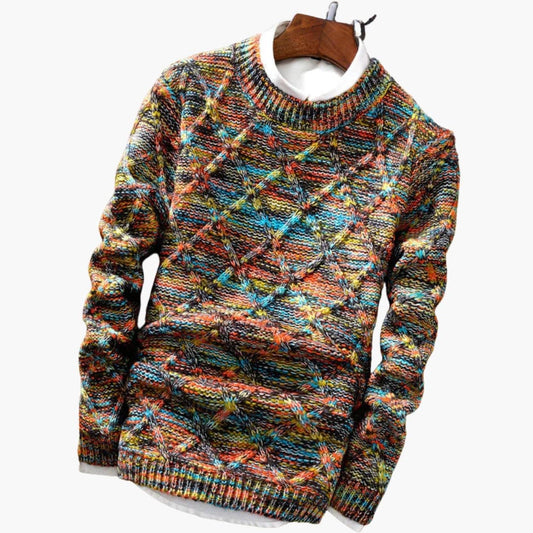 Matías | Pull En Maille Multicolore Pour Homme