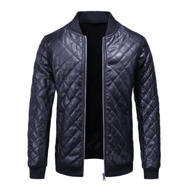 Veste Corentin style biker pour homme, chaleur maintenue et fermeture éclair adaptée aux tenues d'automne.
