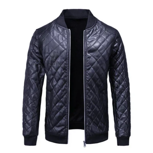 Veste Corentin style biker pour homme, chaleur maintenue et fermeture éclair adaptée aux tenues d'automne.
