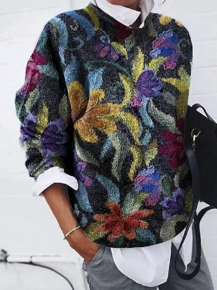 Odile | Pull Femme À Motifs Floraux