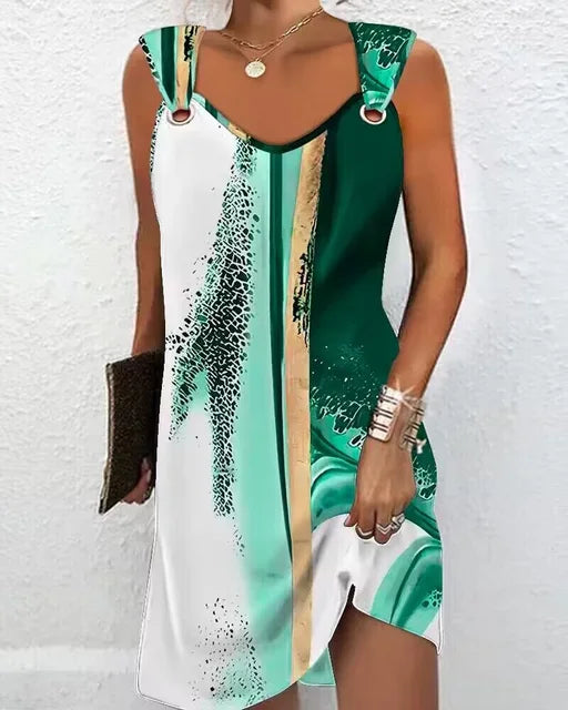 Garance | Robe D'Été Femme Imprimée Bretelles Bohème