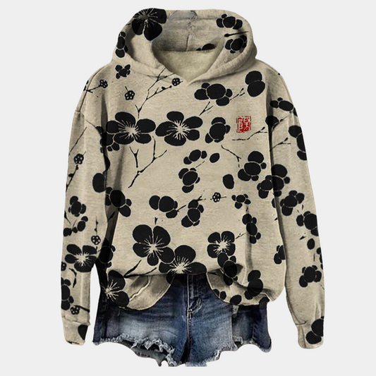 Hanaé – Sweat À Capuche D'Hiver Pour Femme Avec Imprimé Floral