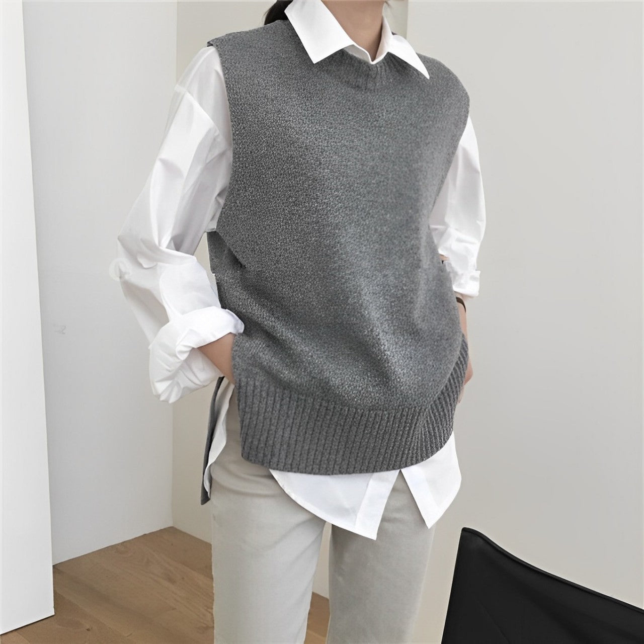 Alva - Pull Sans Manches à Coupe Ample