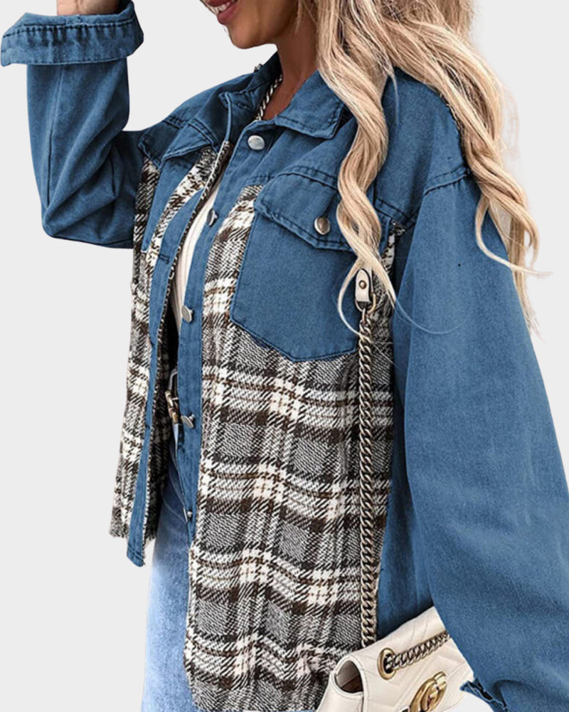 Lina | Veste En Jean Élégante Pour Un Look D'Automne Parfait Pour Les Femmes