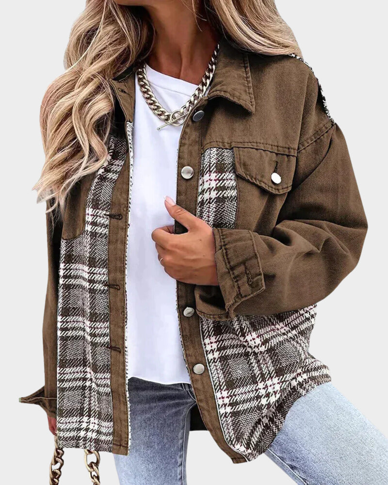 Lina | Veste En Jean Élégante Pour Un Look D'Automne Parfait Pour Les Femmes
