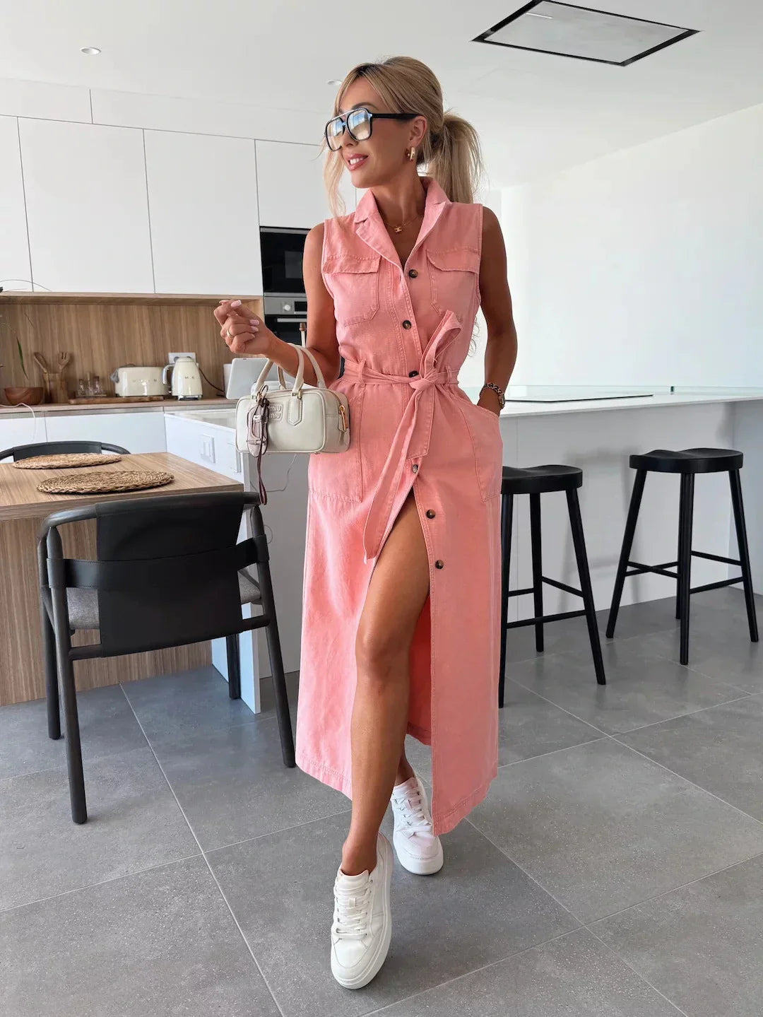 Louisa | Robe Maxi en Denim