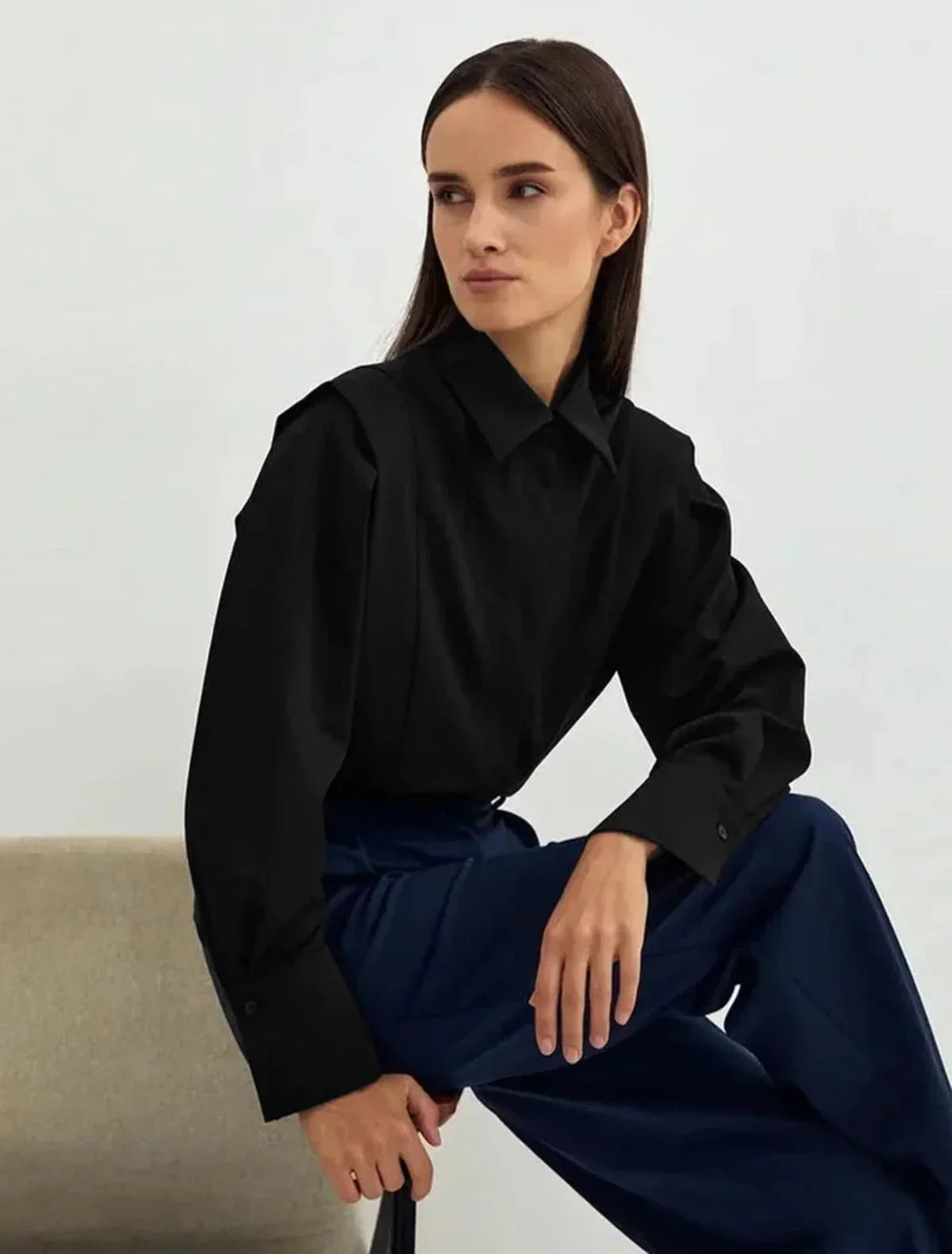 Juliette | Chemise Carrée Pour Femme À Boutons Multiples