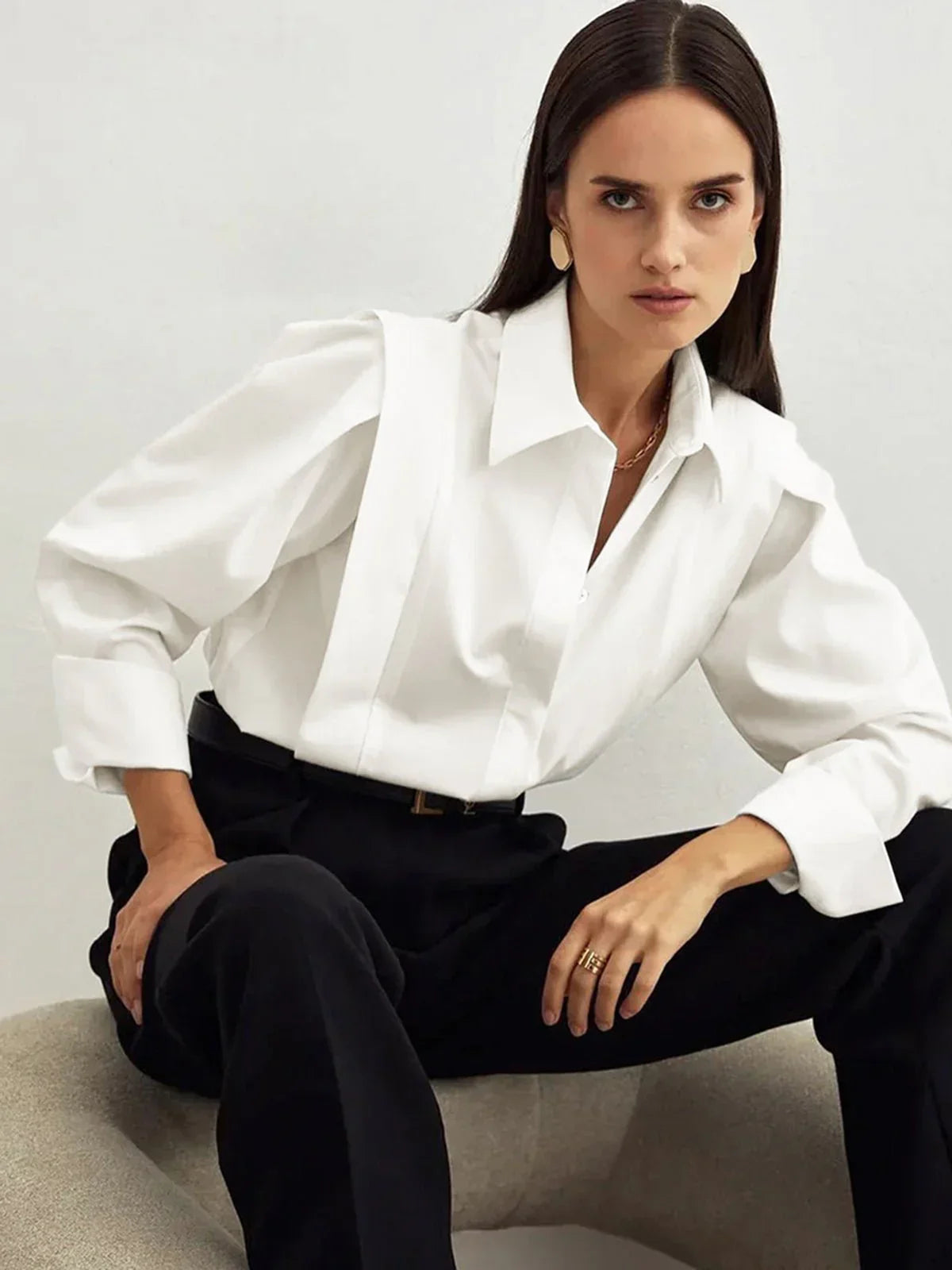 Juliette | Chemise Carrée Pour Femme À Boutons Multiples