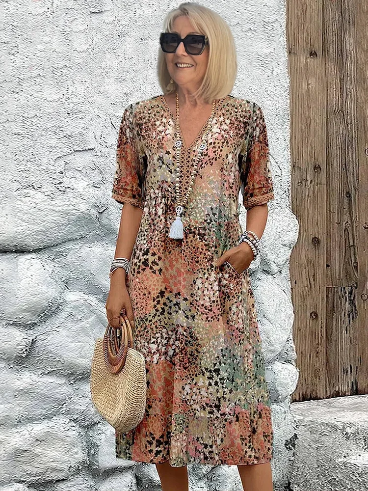 Frieda  | Robe Midi Aux Couleurs Vives