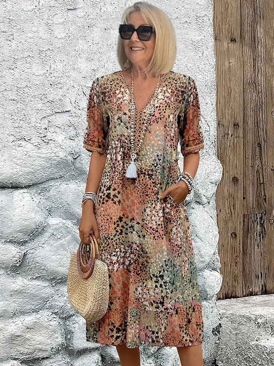 Frieda  | Robe Midi Aux Couleurs Vives