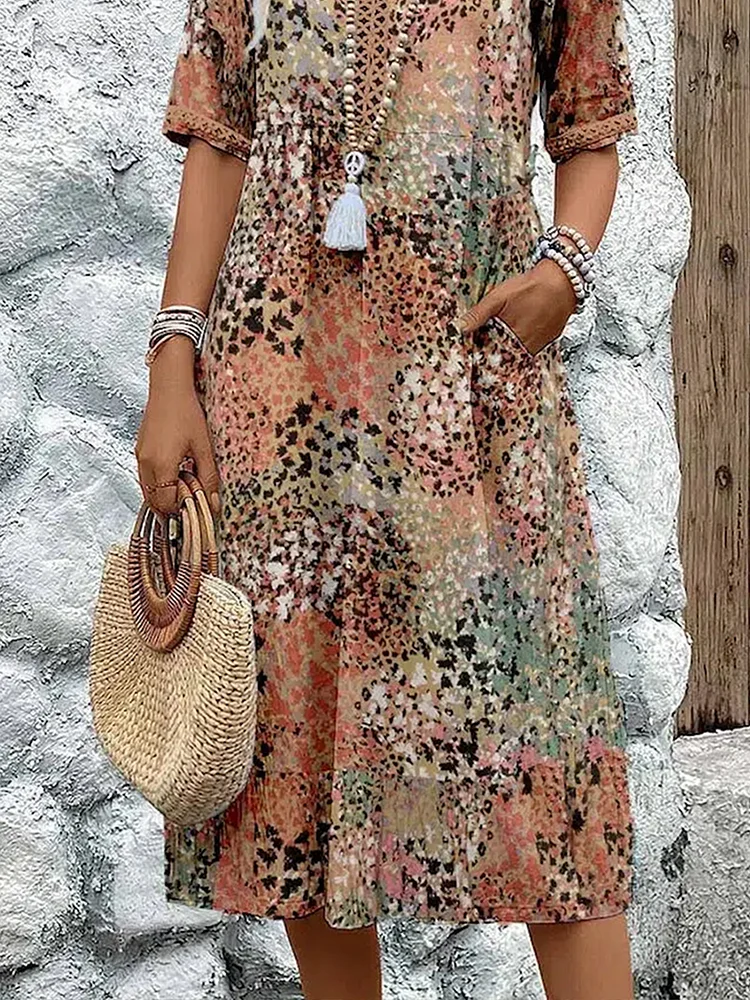 Frieda  | Robe Midi Aux Couleurs Vives