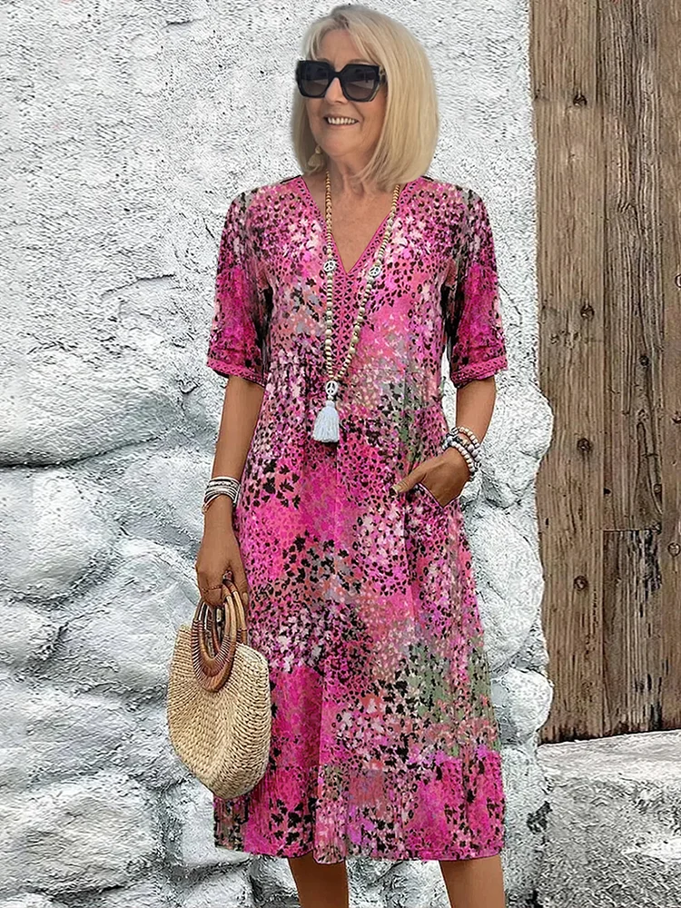 Frieda  | Robe Midi Aux Couleurs Vives