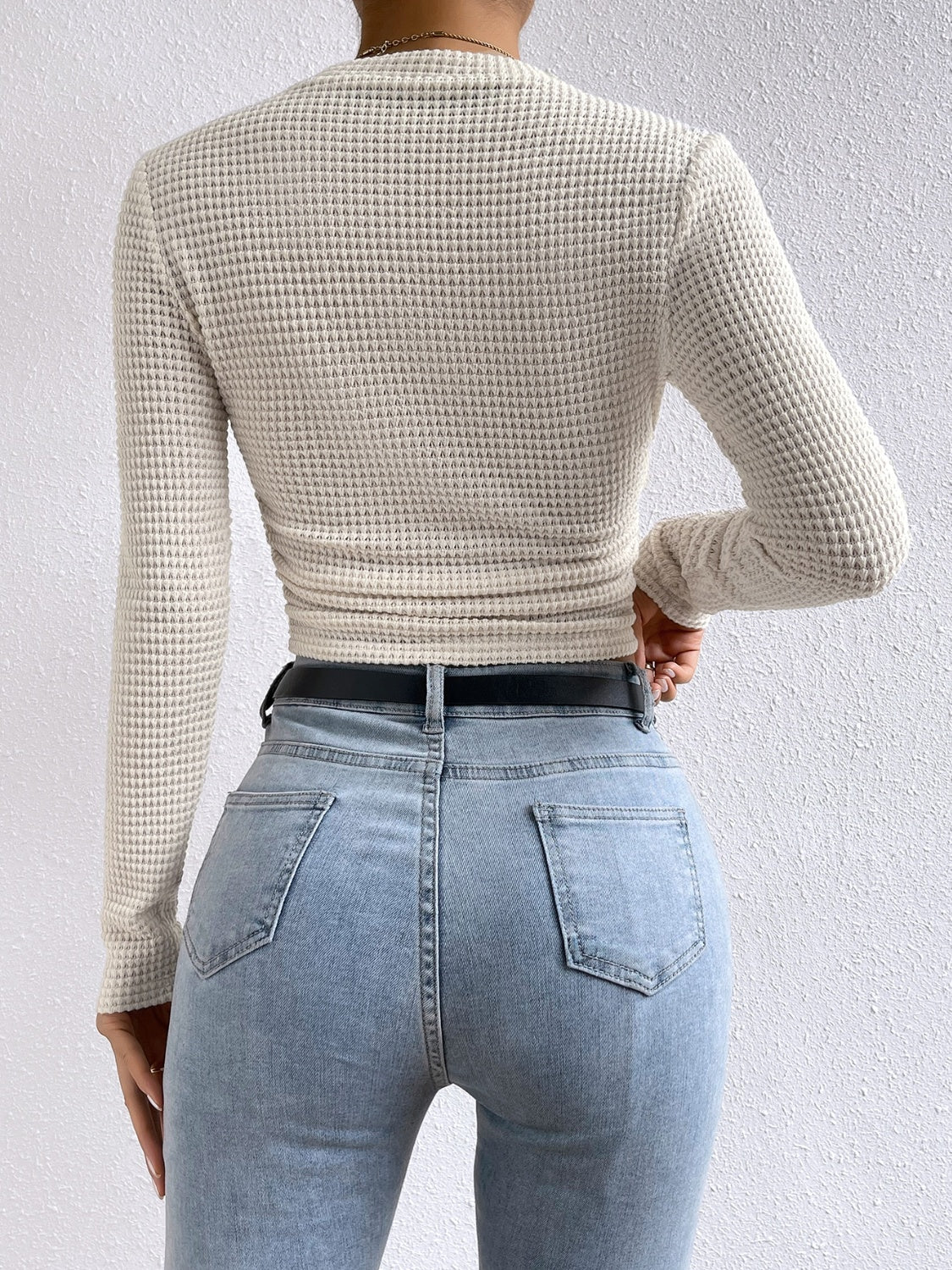 Monica | Chemise Décontractée À Manches Longues Et Col Rond Pour L'Automne Pour Les Femmes