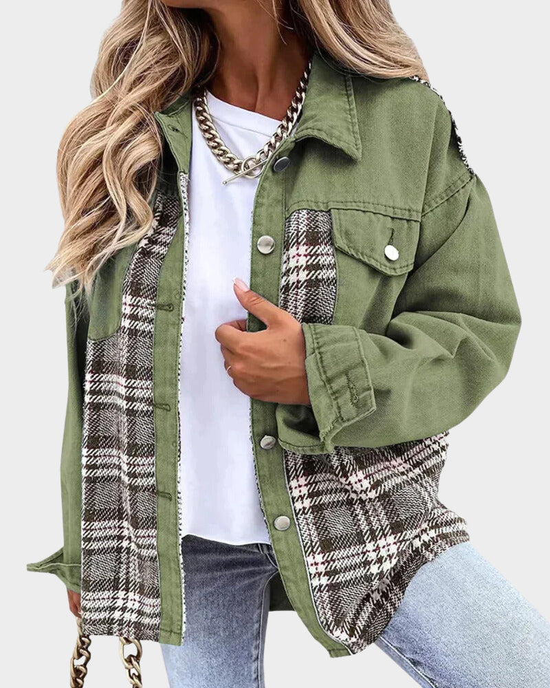 Lina | Veste En Jean Élégante Pour Un Look D'Automne Parfait Pour Les Femmes