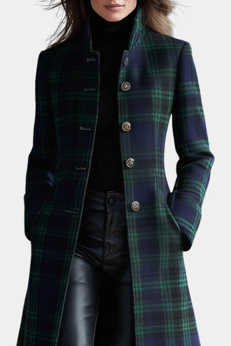 Marceau | Manteau midi à carreaux bicolore