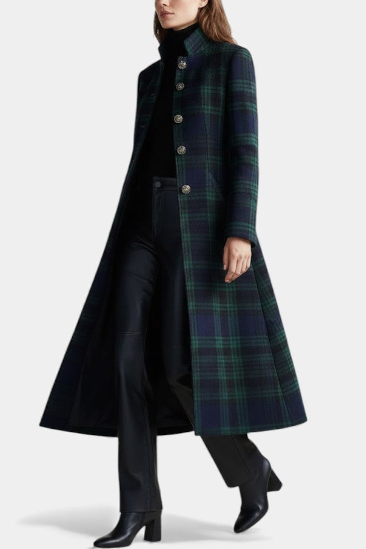 Marceau | Manteau midi à carreaux bicolore