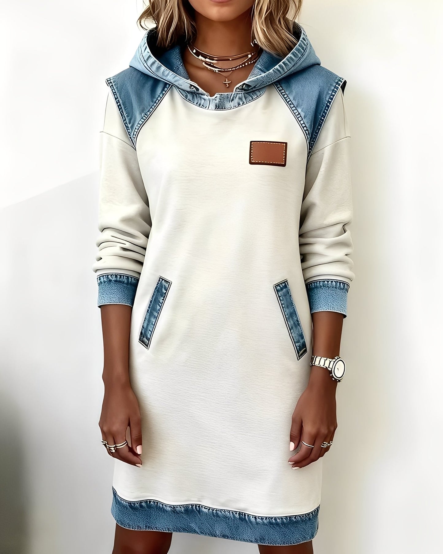 Catherine | Robe À Capuche Élégante Avec Poches
