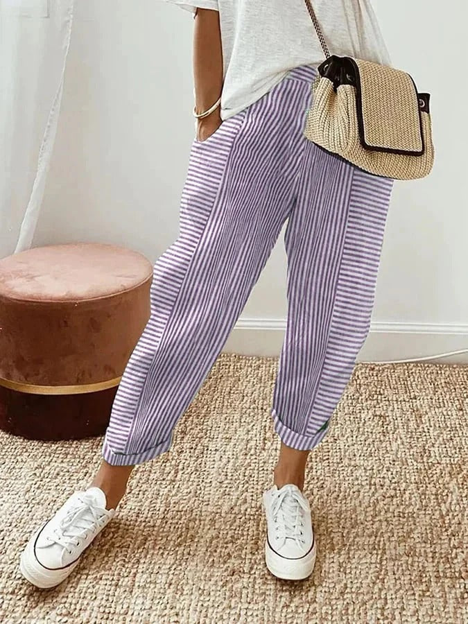 Lore | Pantalon Rayé Élégant