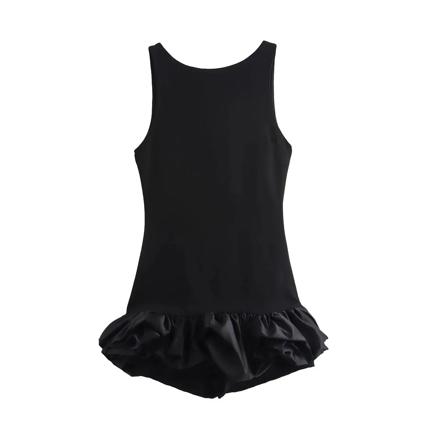 Alina | Robe Courte Femme Volants Dos Nu