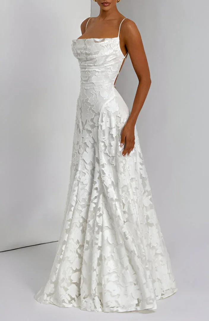 Éloria | Robe Longue À Fines Bretelles Et Imprimé Floral