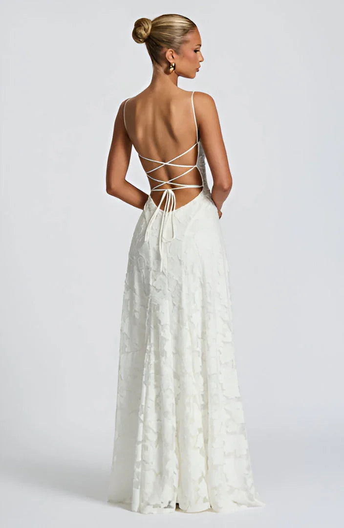 Éloria | Robe Longue À Fines Bretelles Et Imprimé Floral