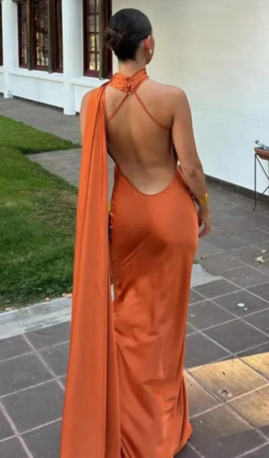 Norkys | Robe Longue Femme Drapee Bretelle Unique