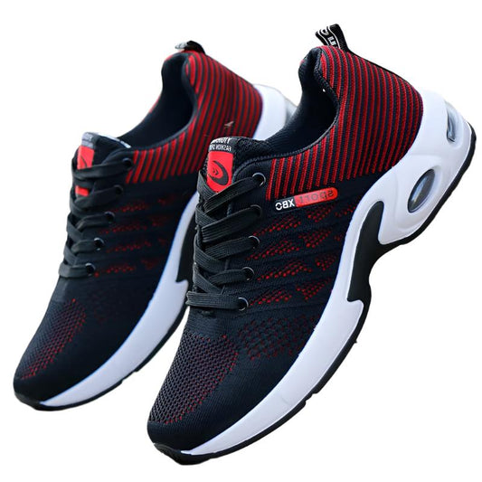 "Sneakers orthopédiques homme, cuir bleu, semelle amortissante, style moderne pour confort quotidien."
