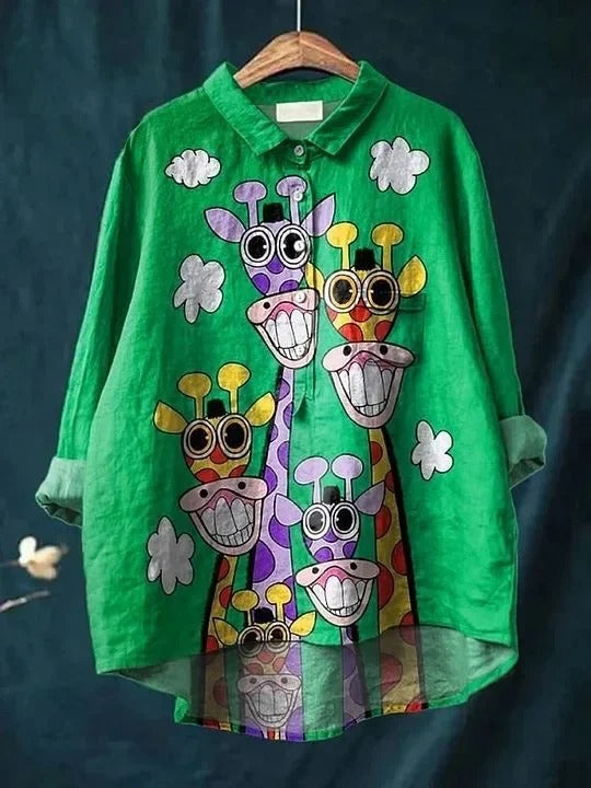 Kathrin - Chemise Imprimée en Lin